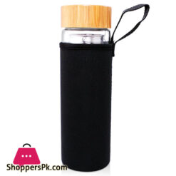 Clear Glass Bottle With Sleeve 1000Ml