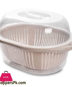 Colanders Strainer Colander Set 3 in 1 Bowl and Colander Set Plastic Colander with Transparent Cover Kitchen Multi-function