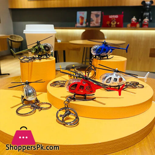 Creative Personality Alloy Helicopter Key pendant Mini Airplane Helicopter Charm Pendant Key ring Bag Car Key pendant Jewelry Kids Toy Stuff