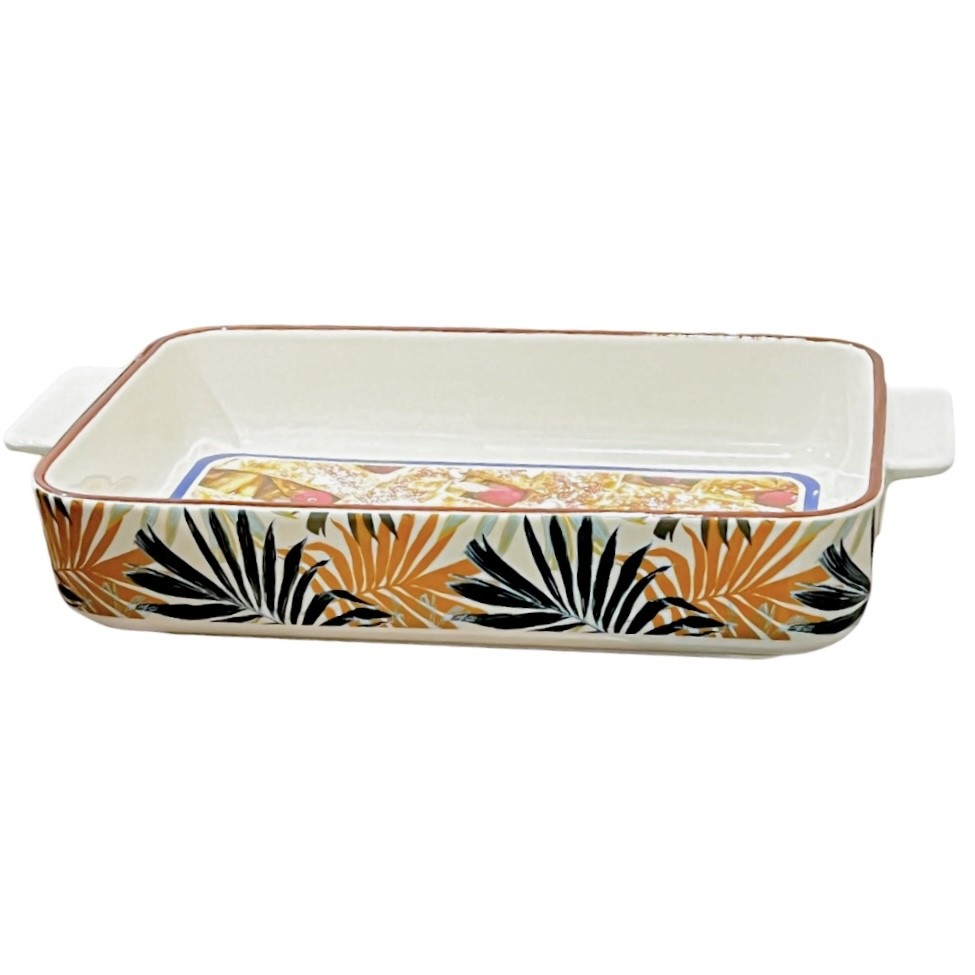 Danny Home Rectangular Ceramic Oven Tray 35.5Cm