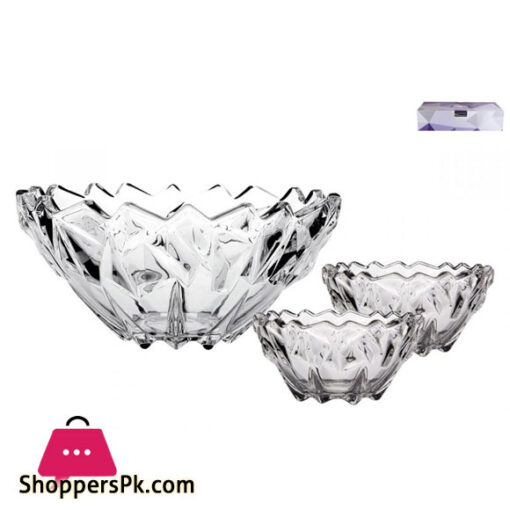 Delisoga Crystal Glass Set of Bowls 6 + 1