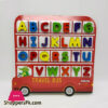 Digital Wooden Alphabet Bus - Toy Car - Alphabet Sorting - Alphabet Puzzle - Intelligence Box - Alphabet Car