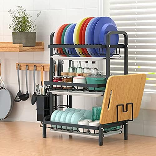 Drainer Rack Dish Storage Bowl Shelf Iron Multi-Functional Plate Racks Simple Draining Kitchen 5 Drainer Rack Dish Storage Bowl Shelf Iron Multi-Functional Plate Racks Simple Draining Kitchen