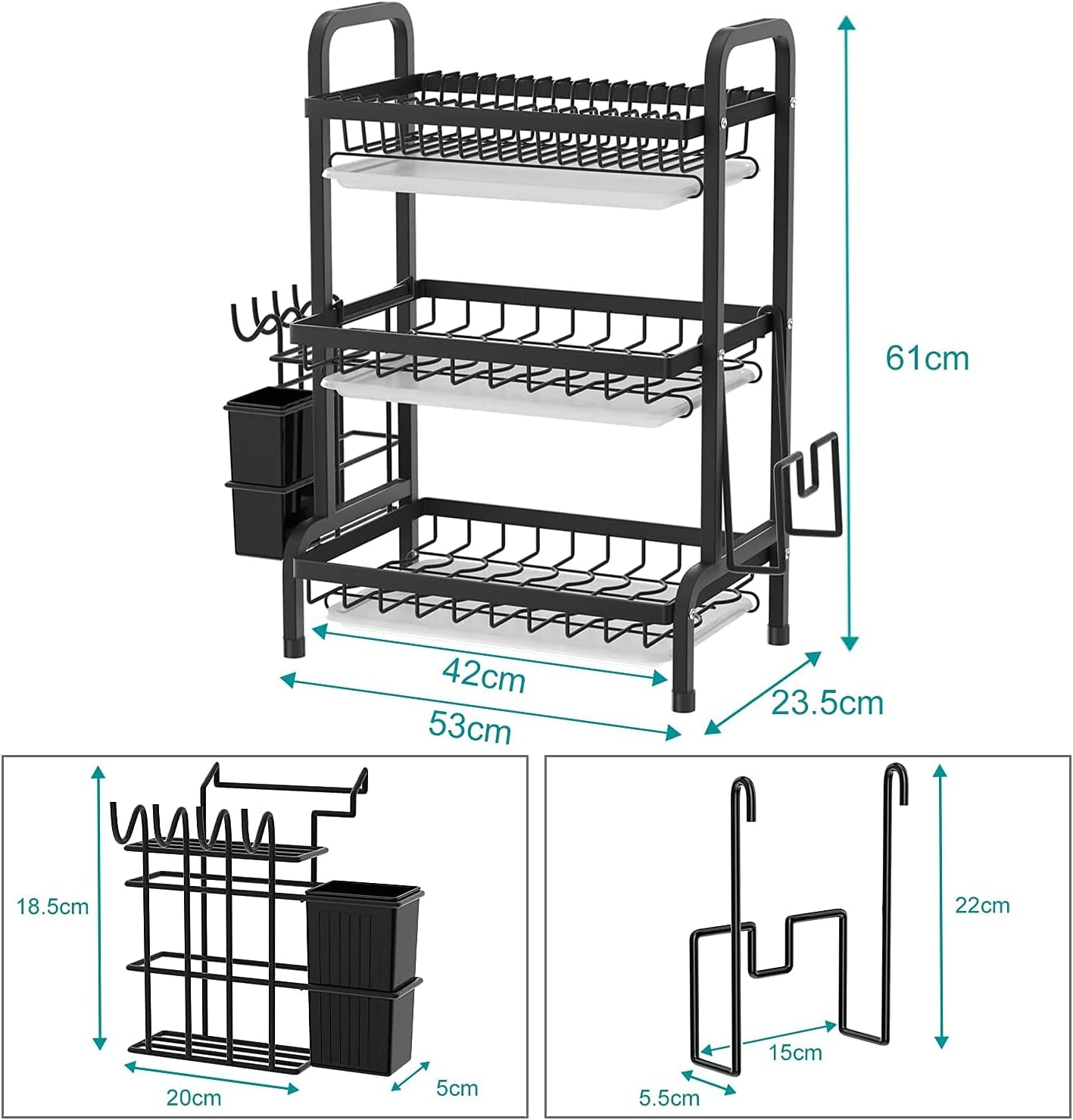 Drainer Rack Dish Storage Bowl Shelf Iron Multi-Functional Plate Racks Simple Draining Kitchen 9 Drainer Rack Dish Storage Bowl Shelf Iron Multi-Functional Plate Racks Simple Draining Kitchen