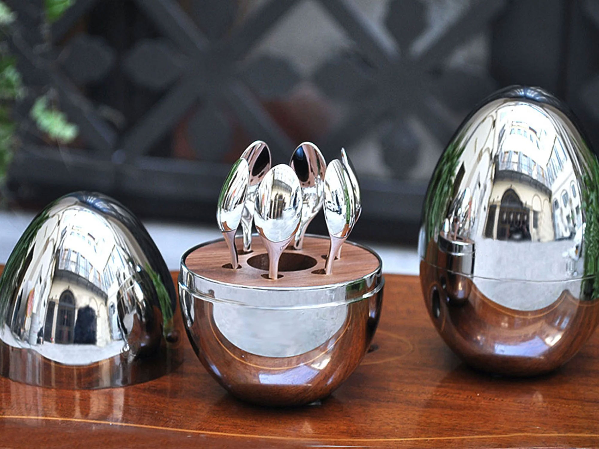 Egg Shape Tea Spoon Set Of 6 Gift Box Tableware Dinnerware For Kitchen Family Hotel Restaurant