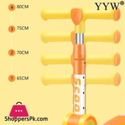 Foot Scooters With Music Speaker 4 Levels Foldable Adjustable Height For 2-10 Years Children 3-Wheel Flash Wheels Kick Scooter