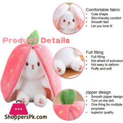 Funny Changeable Bunny Cute Pillow Plush Toys Stuffed Animal Rabbit Hiding In Carrot Strawberry Rabbit Doll Chair Cushion Gift 11 Funny Changeable Bunny Cute Pillow Plush Toys Stuffed Animal Rabbit Hiding In Carrot Strawberry Rabbit Doll Chair Cushion Gift