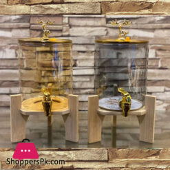 Golden Deer Glass Drink Server Glass Storage Tank Drink Dispenser Storage Fridge Pot Barley Tea Pot Glass Heat Resistant