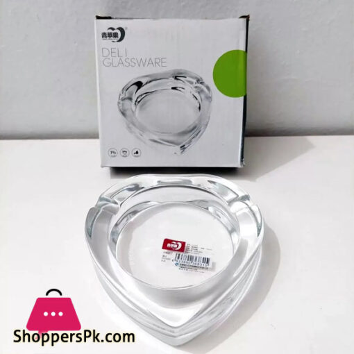 Green Apple Elegance and Functionality Clear Glass Ashtray (Pack of 1)