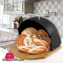 Haus Roland Bread Box Marble Style Black 20 X 26 X 36 Cm