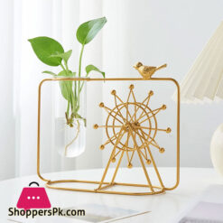 Hydroponic Vase Home Decoration Accessories Glass Plant Bathroom Terrarium Ferris Wheel Flower Gift