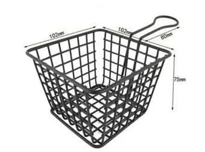 Iron Fries Bucket Design Of Mini Square - 1 Piece