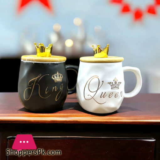 King Queen Couple Mug Ceramic Set of 2