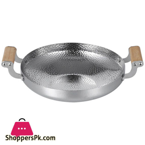 Kitchen Metal Pot Stainless Steel Double Handle Cooking Pot Household Kitchenware - 22CM
