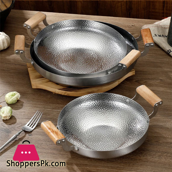 Kitchen Metal Pot Stainless Steel Double Handle Cooking Pot Household Kitchenware - 28Cm 3 Kitchen Metal Pot Stainless Steel Double Handle Cooking Pot Household Kitchenware - 28Cm