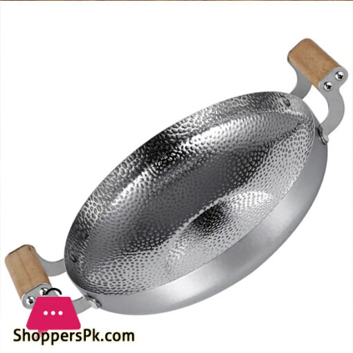 Kitchen Metal Pot Stainless Steel Double Handle Cooking Pot Household Kitchenware - 28CM
