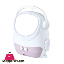 Led Makeup Mirror With Cosmetic Storage Box With Light Cosmetic Box Portable Makeup Box Dustproof Large-Capacity Storage Box