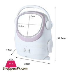 Led Makeup Mirror With Cosmetic Storage Box With Light Cosmetic Box Portable Makeup Box Dustproof Large-Capacity Storage Box