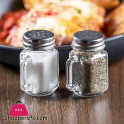 Mason Jars Salt and Pepper Shaker Set Handle Lid