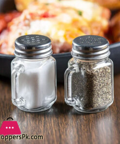 Mason Jars Salt And Pepper Shaker Set Handle Lid - Image 2