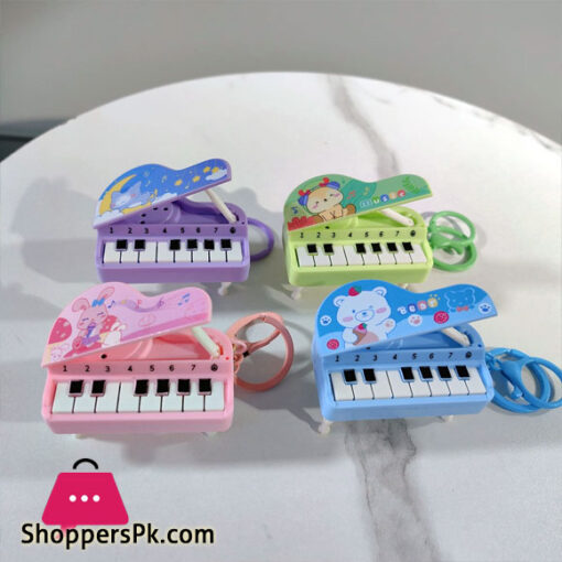 Piano Keyboard Key Chain 3D Musical Key Chain with Sound Creative Piano Toy Desktop Ornaments Portable Bag Pendant Collectible