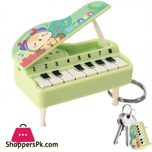 Piano Keyboard Key Chain 3D Musical Key Chain with Sound Creative Piano Toy Desktop Ornaments Portable Bag Pendant Collectible