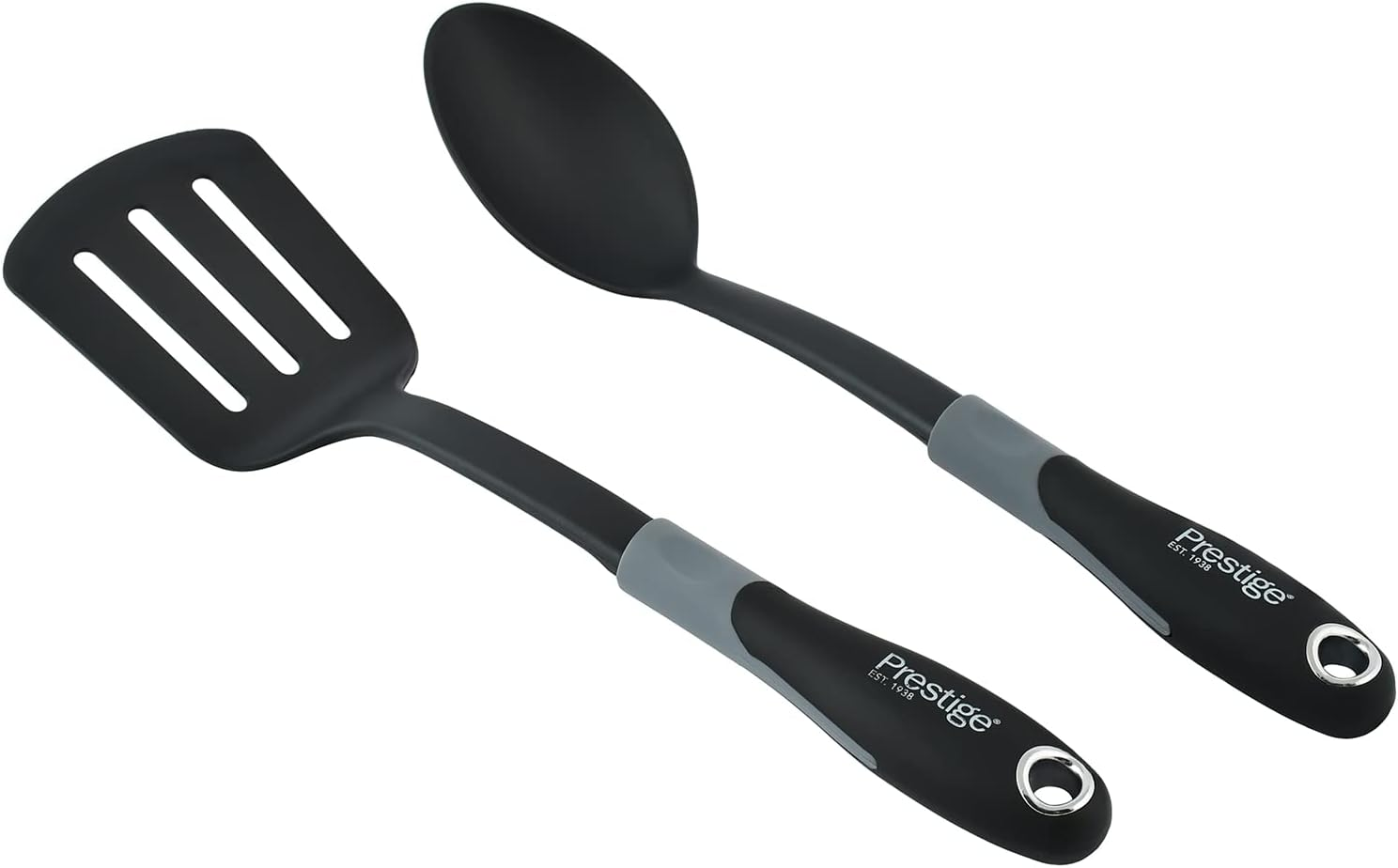 Prestige Essentials Granite 7 Piece Non-Stick Cast Aluminium Cookware Sets Induction Base Non Stick Casserole Fry Pan - Black 80962