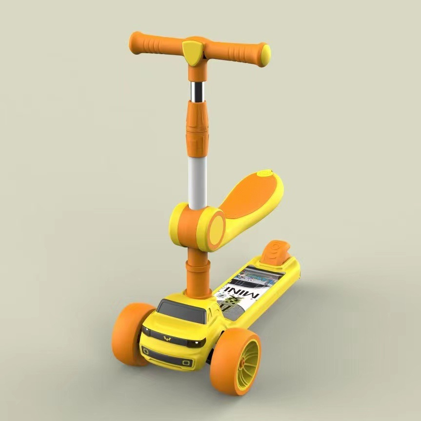 Scooter With Seat For Children To Sit And Ride 2-7 Year Baby Scooty Car