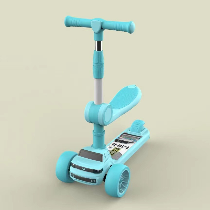 Scooter With Seat For Children To Sit And Ride 2-7 Year Baby Scooty Car