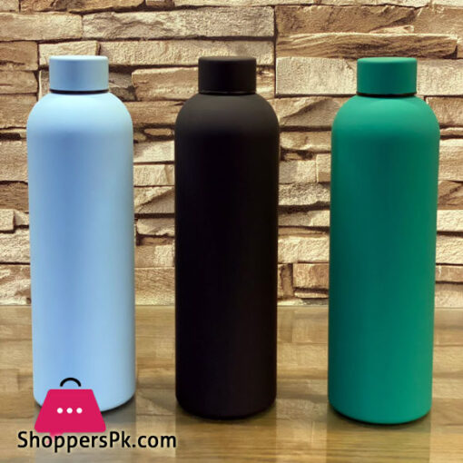 Stainless Steel Small Mouth Rubber Plain Sports Water Bottle Thickened Double Wall 750MLP