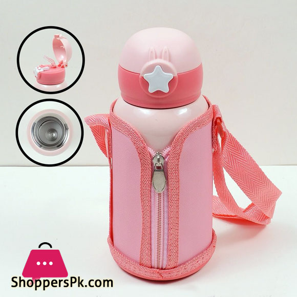 Thermos Water Bottle With Bag For School And Sports Use - 1 Piece 3 Thermos Water Bottle With Bag For School And Sports Use - 1 Piece