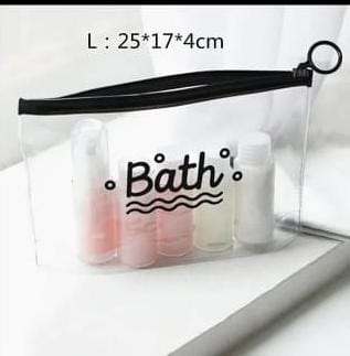 Transparent Pvc Bags Waterproof Floral Cosmetic Bag Travel Makeup Organizer Women Zipper Toiletry Bag Make Up Bath Beauty Case