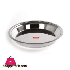 1 Plate Thaal Parat Heavy Stainless Steel 12 inches