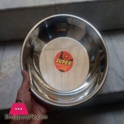 1 Plate Thaal Parat Heavy Stainless Steel 12 Inches