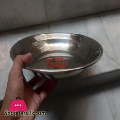 1 Plate Thaal Parat Heavy Stainless Steel 12 Inches
