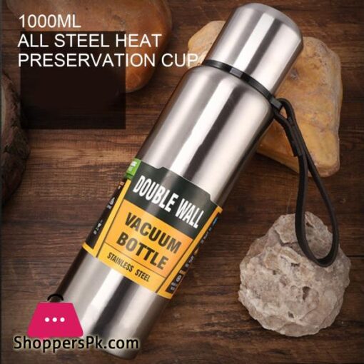 1000ml Portable Large Capacity Leak Proof Vacuum Cup Heat Insulated Water Bottle