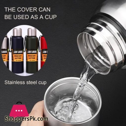 1000ml Portable Large Capacity Leak Proof Vacuum Cup Heat Insulated Water Bottle
