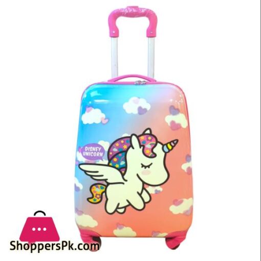 18 inch Character travel suitcase with wheels Cartoon Travel bags for children rolling luggage carry ons cabin trolley Unicorn Trolley