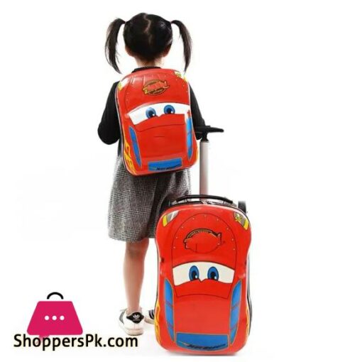 18 inch Mcqueen travel suitcase with wheels Character Travelbags for children rolling luggage carry ons cabin trolley