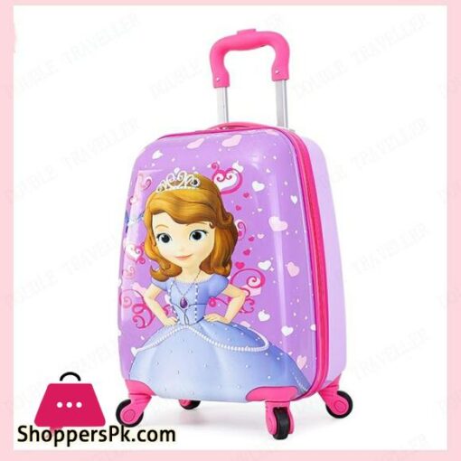 18 inch Character travel suitcase with wheels Cartoon Travel bags for children rolling luggage carry ons cabin trolley Sofia Trolley