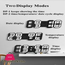 3D Led Digital Clock Luminous Fashion Multifunction Desktop Clock Alarm Clock And Wall Clock Brightness Adjustable Silent Digital Clocks For Room Office Home Living Room