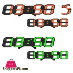 3D Led Digital Clock Luminous Fashion Multifunction Desktop Clock Alarm Clock And Wall Clock Brightness Adjustable Silent Digital Clocks For Room Office Home Living Room