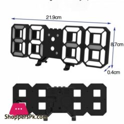 3D Led Digital Clock Luminous Fashion Multifunction Desktop Clock Alarm Clock And Wall Clock Brightness Adjustable Silent Digital Clocks For Room Office Home Living Room