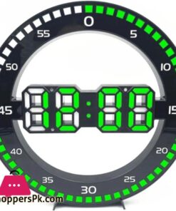 3D LED Digital Clock Luminous Fashion Multifunction Night Light USB Powered Temperature Display Desktop Clock Alarm Clock and Wall Clock Brightness Adjustable Silent Digital Clocks for Room Office Home Living Room
