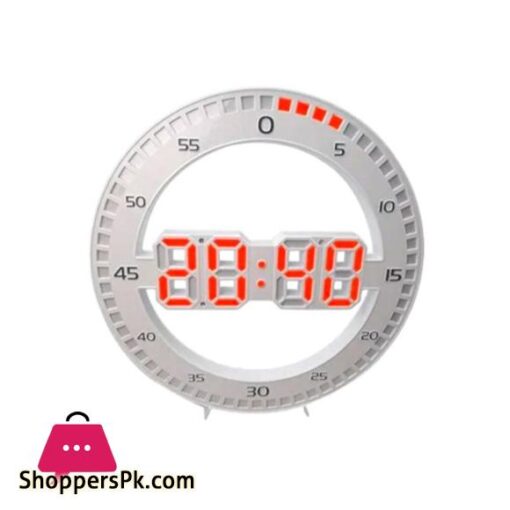 3D LED Digital Clock Luminous Fashion Multifunction Night Light USB Powered Temperature Display Desktop Clock Alarm Clock and Wall Clock Brightness Adjustable Silent Digital Clocks for Room Office Home Living Room