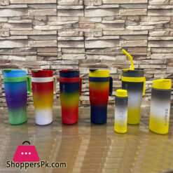 3pcs 1200ml+700ml+260ml Large Capacity Plastic Water Cups Portable Leakproof Water Cup, Gradient Color, Suitable For Outdoor Sports, Fitness, Travel