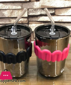 400Ml Glasses Travel Glass Water Coffee Cup With Lid And Straw Simple Ins Style Office Dual Water Outlet Cute Water Bottle - Image 3