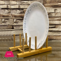 5 Gird Multifunctional Plate Stand Tableware Pot Lid Holder Wood
