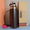 1500 Ml Gold Stainless Steel Water Bottle With Leather Pouch Insulated Double Wall Flask Hot And Cold High Quality Imported Collection