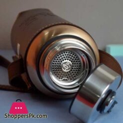 1500 Ml Gold Stainless Steel Water Bottle With Leather Pouch Insulated Double Wall Flask Hot And Cold High Quality Imported Collection